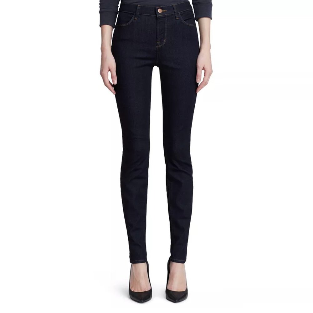 J Brand Maria High-Rise Skinny Jeans in After Dark